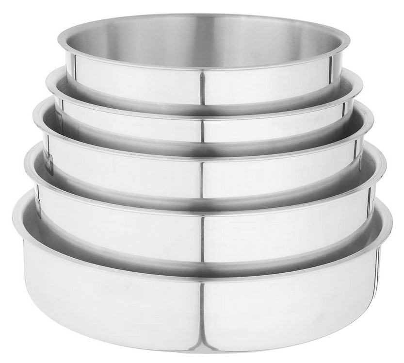 Oven tray set without lids. 5 pieces, classic.