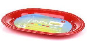 oval plastic tray, colors