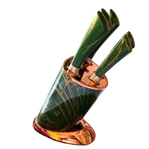 Knife set, gold base