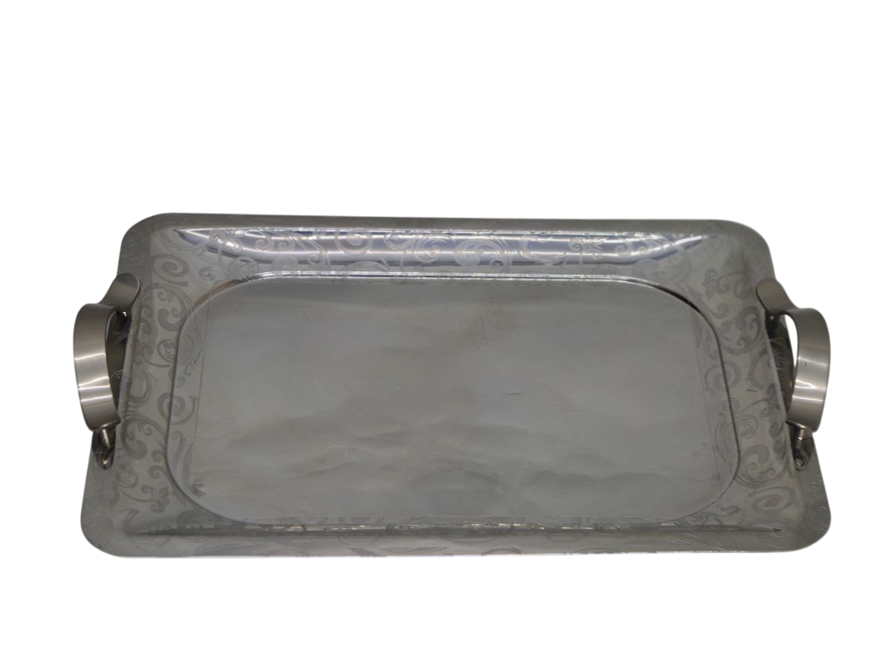 2-piece stainless steel tray set