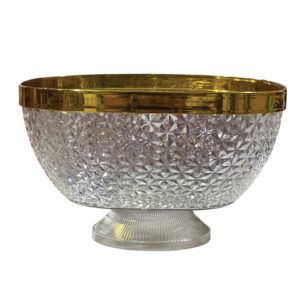 Acrylic fruit plate, gold lettering, 4m