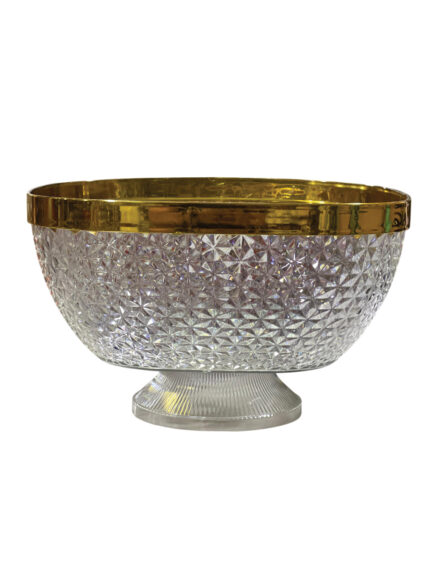 Acrylic fruit plate, gold lettering, 4m