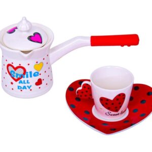 Coffee, with saucer and pot, 13 pieces