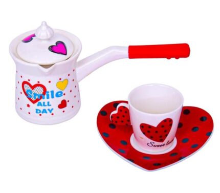 Coffee, with saucer and pot, 13 pieces