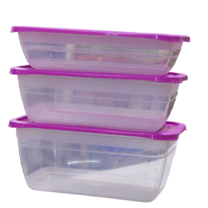 حافظة طعام مستطيله، (2.3-3-4) لتر 3 ق