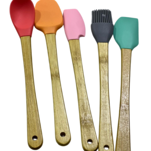 Wooden handle serving set, 5*1