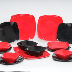 Melamine set, colors, 38 pieces
