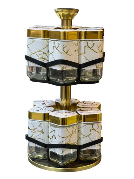 Spice set, 12 pieces on a stand