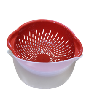 بولة خلط شفاف + مصفاة فاكهه الوان