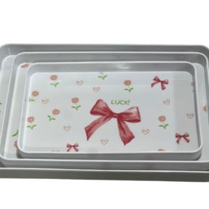 Melamine tray set, 3 rectangular pieces