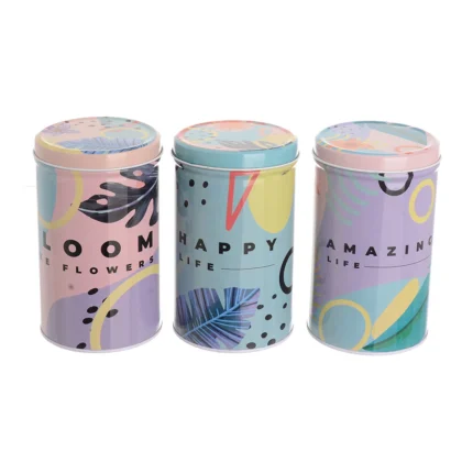 Set of 3 cans, 1 liter metal