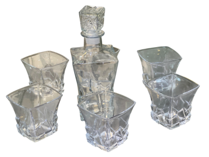 Sherbet set with bottle, glass