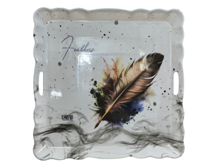 Melamine square dinner tray