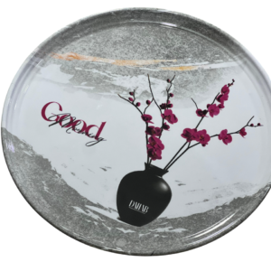 Dinner tray, round with a leg