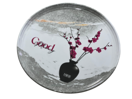Dinner tray, round with a leg