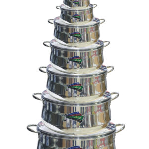 Original 8-piece pot set with stainless steel handles