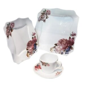 Arcopal white octagonal set, 58 pieces