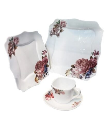 Arcopal white octagonal set, 58 pieces