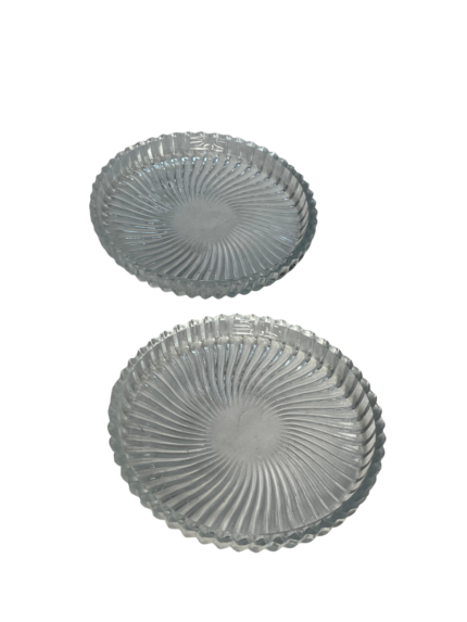 Glass salad bowl, 2 pieces