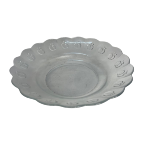 Glass dining plate, 8cm