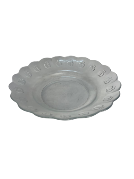Glass dining plate, 8cm