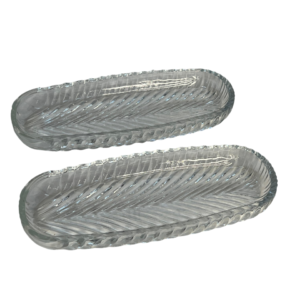 Glass salad bowl, tree branch