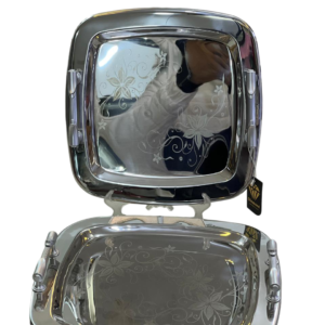 Stainless steel tray set, Gardenia shapes