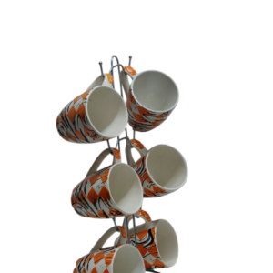 Coffee mug set on a stand