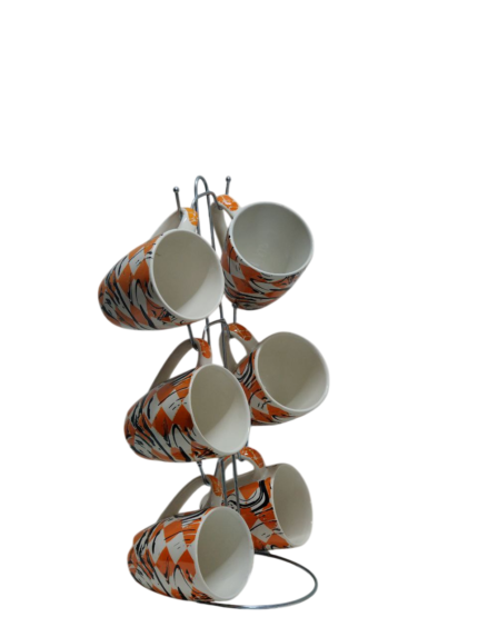 Coffee mug set on a stand