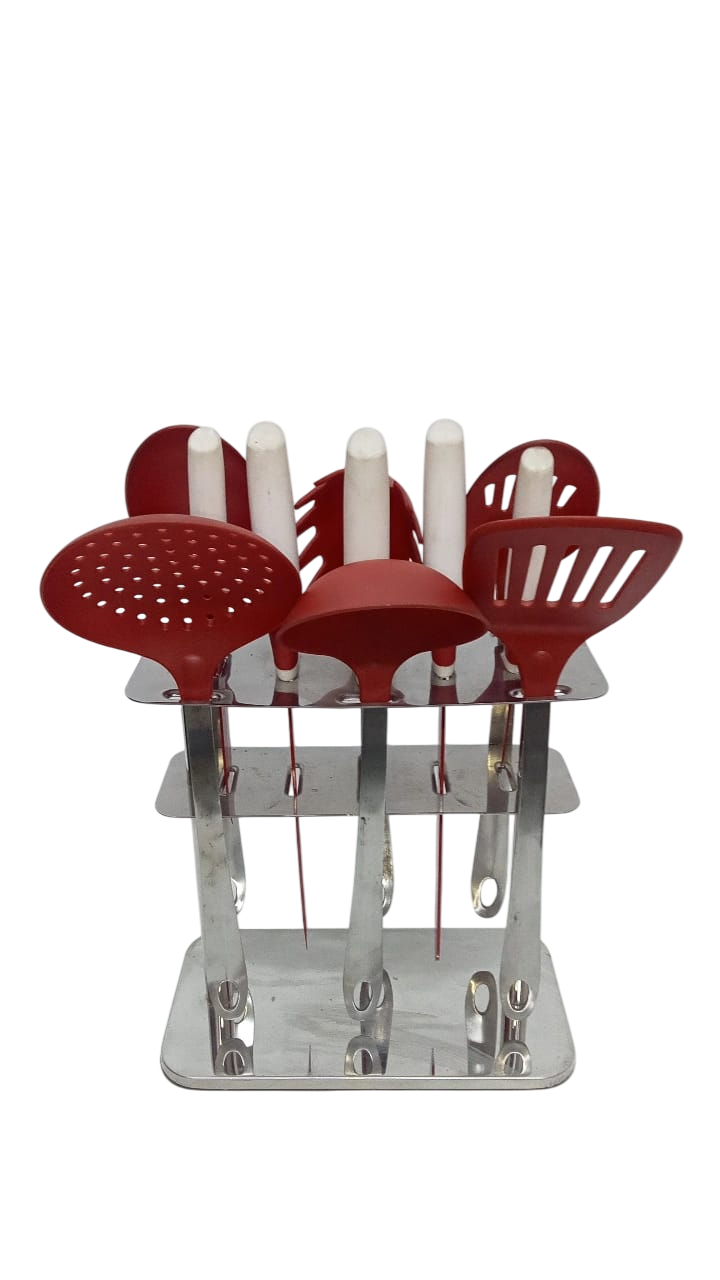 Tefal 12-piece serving set with knife, on a stand, stainless steel