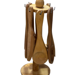 Modern wooden serving set