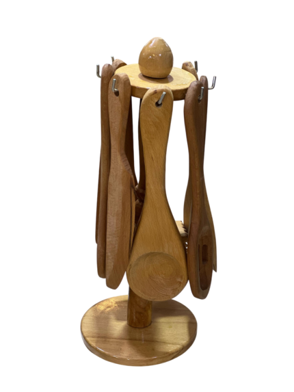 Modern wooden serving set