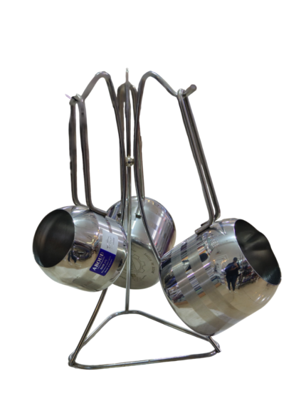Set, Coffee Pot, Steel, Medium, Size 2/3/4