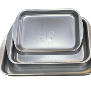 Juego de basbousa acanalada rectangular, 3 piezas