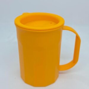 كوب ضد الكسر ألوان, 335 مل بيد وغطاء