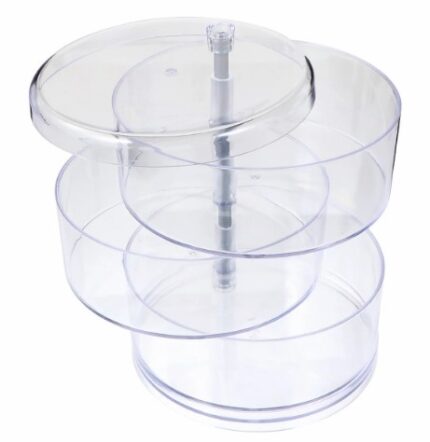 3-tier round acrylic accessory organizer