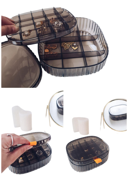 2-Tier Square Acrylic Accessory Organizer