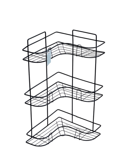 Heavy-duty 3-story bathroom corner unit