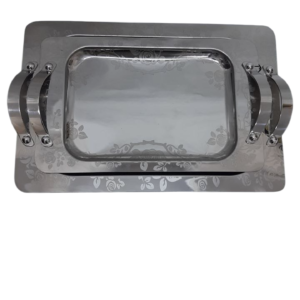 طقم صينيه استيل،2ق