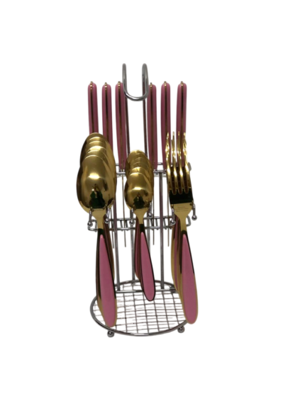Set, distribution, 24 pieces, plain, titanium