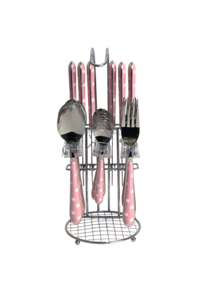Set, distribution, 24 pieces, dotted, silver
