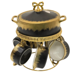 Soup, in a bowl, crown, bow