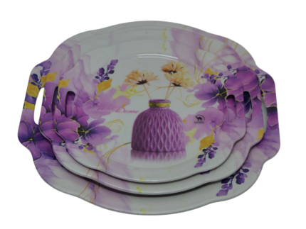 Set of 3-in-1 round trays
