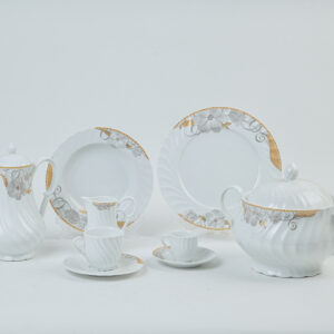 Festoon round rose dinnerware set, 72 pieces
