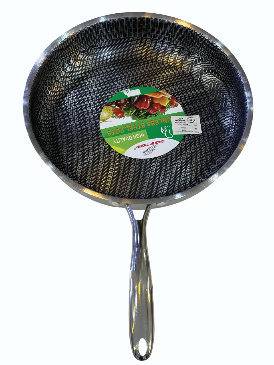 Stainless steel frying pan, size 30