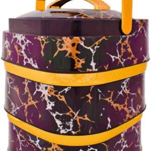 3-piece wooden Indian food container