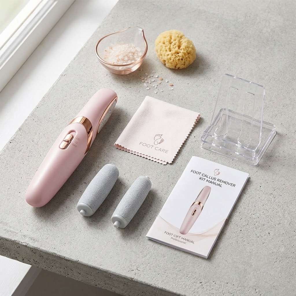 Foot care exfoliating device and electric dead skin file for care - Image 2