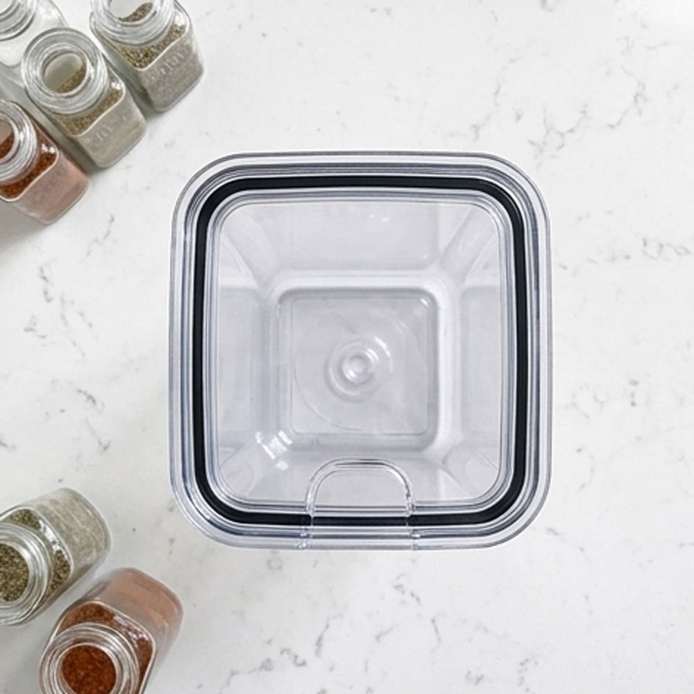 Clear acrylic food storage container with a tight-fitting lid for storing legumes and spices - Image 2