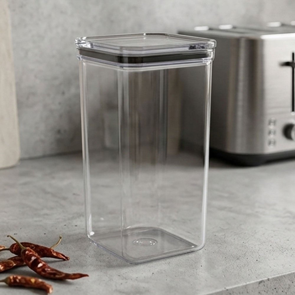 Clear acrylic food storage container with a tight-fitting lid for storing legumes and spices - Image 3