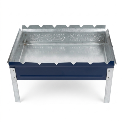 Medium-sized rectangular aluminum charcoal grill for gardens, picnics, and camping